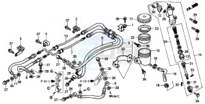 ST1100A drawing REAR BRAKE MASTER CYLINDER (ST1100AT/AV/AW)