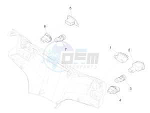 Liberty 150 iGet 4T 3V ie ABS (EMEA) drawing Selectors - Switches - Buttons