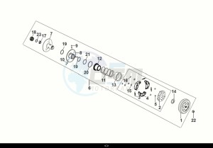 FIDDLE IV 50 (XG05W1-EU) (E5) (M1-M3) drawing DRIVEN PULLEY ASSY