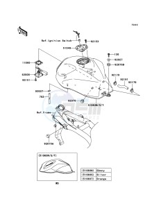 Z750 ZR750J6F FR GB XX (EU ME A(FRICA) drawing Fuel Tank