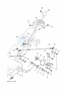 YFM450FWB KODIAK 450 (BJ5E) drawing SHIFT SHAFT