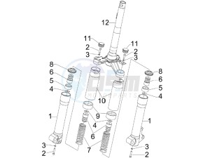 Liberty 50 4t Sport drawing Fork components (MVP)