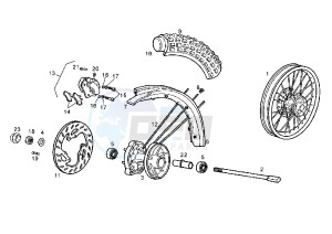 SENDA R - 125 drawing FRONT WHEEL