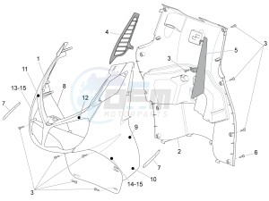 Sport City Street 300 4t 4v e3 drawing Front body - Internal shield