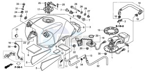 CBF600SA drawing FUEL TANK (CBF600S8/SA8)