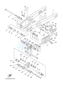 YZ85LW (1SND 1SNF 1SPD 1SPF) drawing REAR ARM