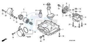 CBF1000TA France - (F / ABS CMF) drawing OIL PAN/OIL PUMP