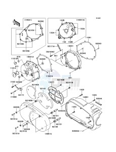 VN1600 CLASSIC TOURER VN1600D6F GB XX (EU ME A(FRICA) drawing Left Engine Cover(s)