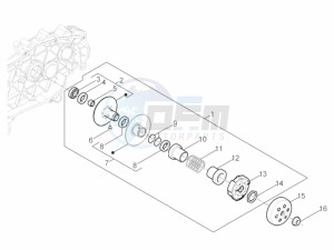 SPRINT 50 4T-3V E4 (EMEA) drawing Driven pulley