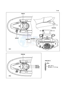 JET SKI 900 STX JT900-E2 FR drawing Labels