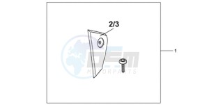 CBR1000RA9 Korea - (KO / ABS HRC) drawing FAIRING SCUFF PAD