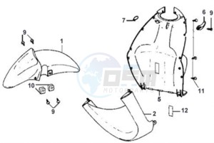 JET EURO X 50 drawing FR PLATE / FRONT FENDER