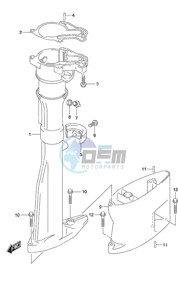 Drive Shaft Housing w/Transom (L)