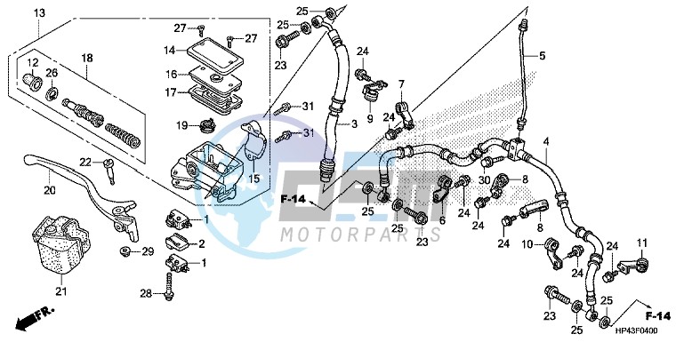 FR. BRAKE MASTER CYLINDER