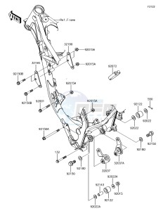 KX85-II KX85DJF EU drawing Engine Mount