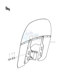 KZ 1000 C [POLICE 1000] (C2-C4) [POLICE 1000] drawing WINDSHIELD -- KZ1000-C2_C3- -