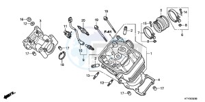 CBR125RD CBR125R E drawing CYLINDER HEAD