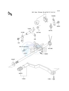 KLF 250 A [BAYOU 250] (A6F-A9F) A6F drawing GEAR CHANGE MECHANISM