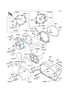 VN1600 MEAN STREAK VN1600B7F GB XX (EU ME A(FRICA) drawing Left Engine Cover(s)