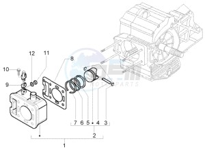 X9 500 Evolution (USA) drawing Cylinder-piston-wrist pin assy