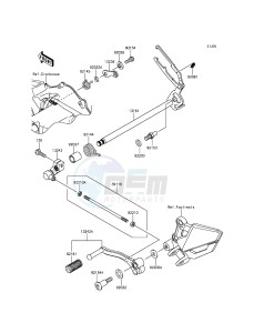 NINJA 300 ABS EX300BEF XX (EU ME A(FRICA) drawing Gear Change Mechanism