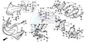 CBR900RR drawing UPPER COWL (CBR900RRY,1/RE1)