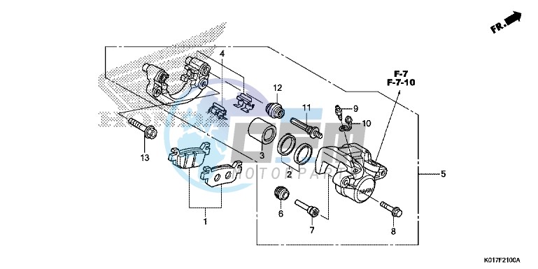 REAR BRAKE CALIPER