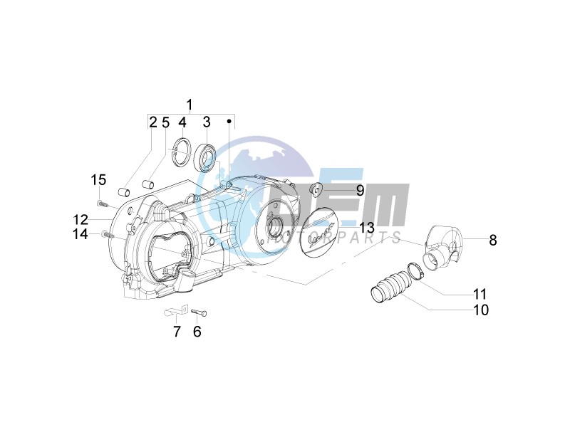 Crankcase cover and cooling