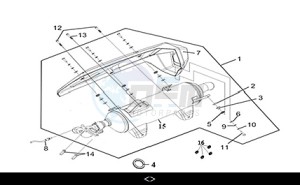 JOYRIDE 300 16 (LJ30W2-EU) (M2) drawing EXH. MUFFLER ASSY.