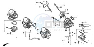 CBR600F3 drawing CARBURETOR (COMPONENT PARTS)