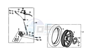 SYMPHONY SR 50 L6 drawing REAR WHEEL