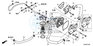 VFR1200XDE CrossTourer - VFR1200X Dual Clutch 2ED - (2ED) drawing WATER PUMP