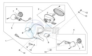 V7 II Stornello ABS 750 drawing Rear lights