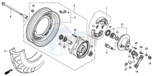 SCV100 LEAD drawing FRONT WHEEL