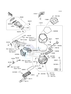 ZX 1000 C [NINJA ZX-10R] (C2) C2 drawing AIR CLEANER