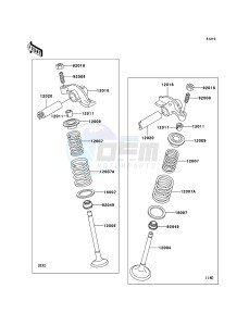 KLF250 KLF250A8F EU GB drawing Valve(s)