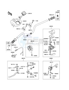 KFX700 KSV700B8F EU drawing Handlebar