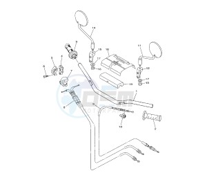 WR F 450 drawing STEERING HANDLE AND CABLE