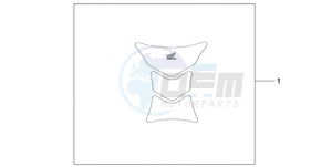 CBR1000RA9 France - (F / ABS CMF HRC MKH) drawing TANK PAD