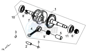 SYMPHONY SPORT 50 drawing CRANKSHAFT