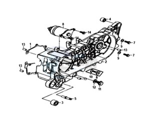 ORBIT II 50 25KMH (L8) NL drawing CRANKCASE COVER LINKS