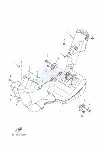 TRACER 7 MTT690 (B4T3) drawing EXHAUST