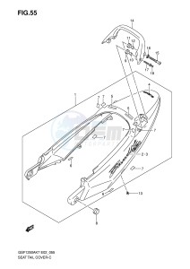 GSF1250 (E2) Bandit drawing SEAT TAIL COVER (GSF1250K7 AK7)