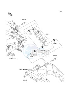 KLE 650 A [VERSYS EUROPEAN] (A7F-A8F) A8F drawing SUSPENSION_SHOCK ABSORBER