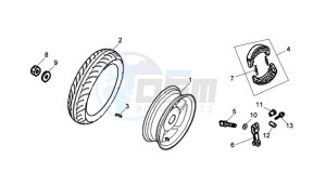 CELLO 125 drawing REAR WHEEL