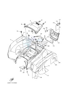 YFM700FWAD GRIZZLY 700 (2UDS) drawing REAR FENDER