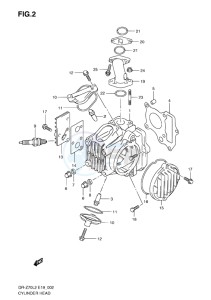 DR-Z70 EU drawing CYLINDER HEAD