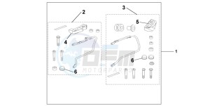 CBF600N drawing PANNIER STAY KIT