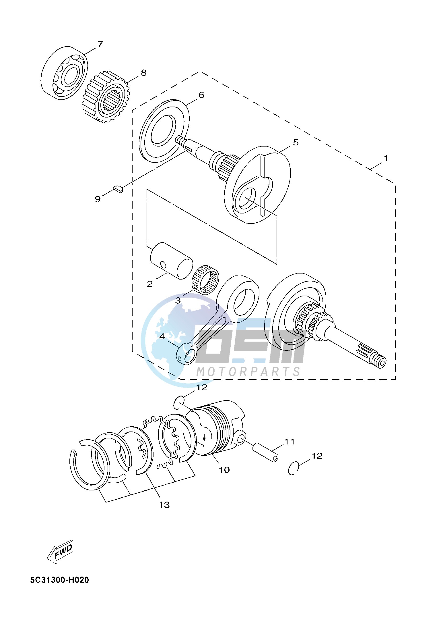 CRANKSHAFT & PISTON