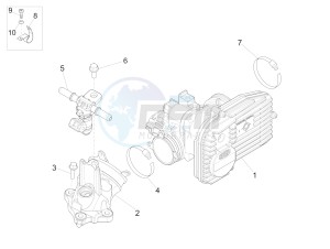 GTS 300 IE ABS E4 (APAC) drawing Throttle body - Injector - Induction joint